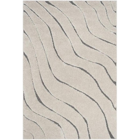 Safavieh Shag Medium Rectangle Area Rug, Cream and Grey - 5 ft.-3 in. x 7 ft.-6 in. SG472-1180-5